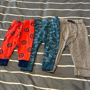 Kids Pajama Bottoms - Red, Blue, Gray